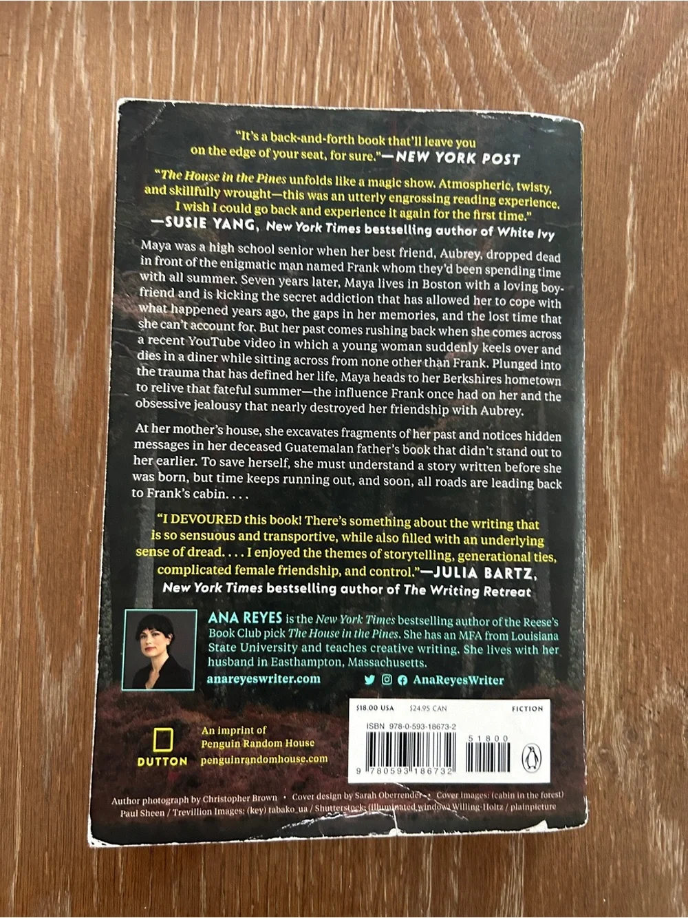 The House in the Pines by Ana Reyes Reese's Book Club Bestseller Paperback Book